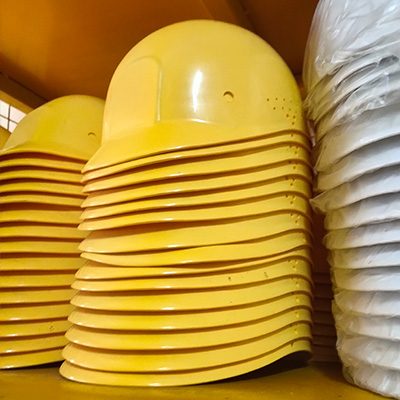 Helm Proyek Keren Warna Kuning, Putih