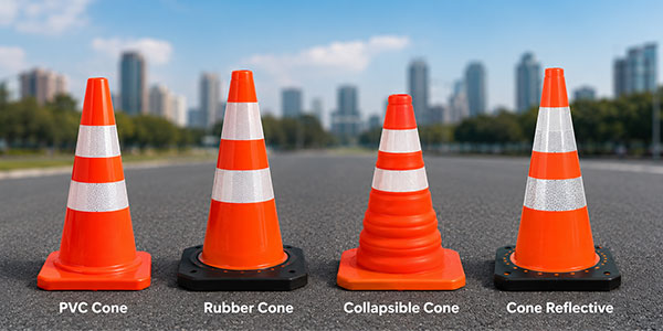 Fungsi cone pembatas jalan dan jenis-jenis traffic cone untuk keselamatan kerja