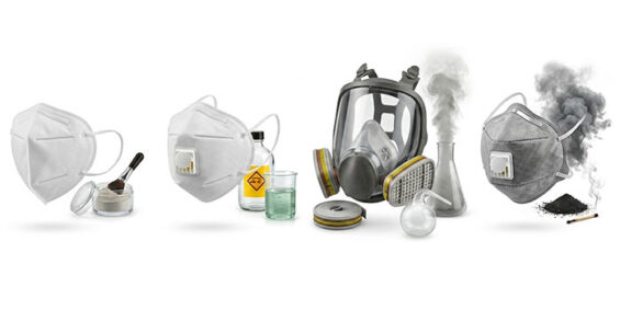Jenis masker safety untuk debu kimia dan asap